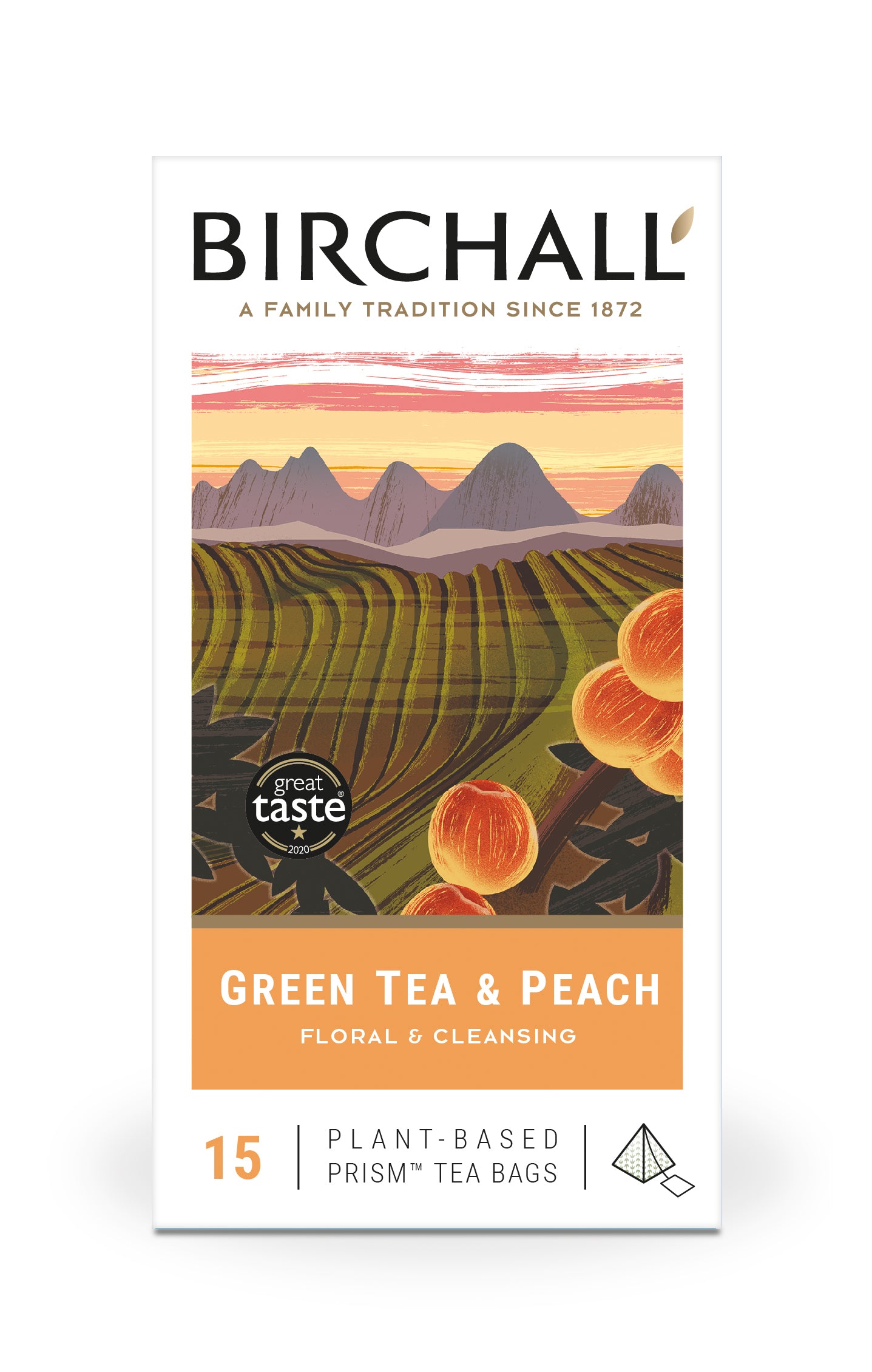 Green Tea & Peach Teabags