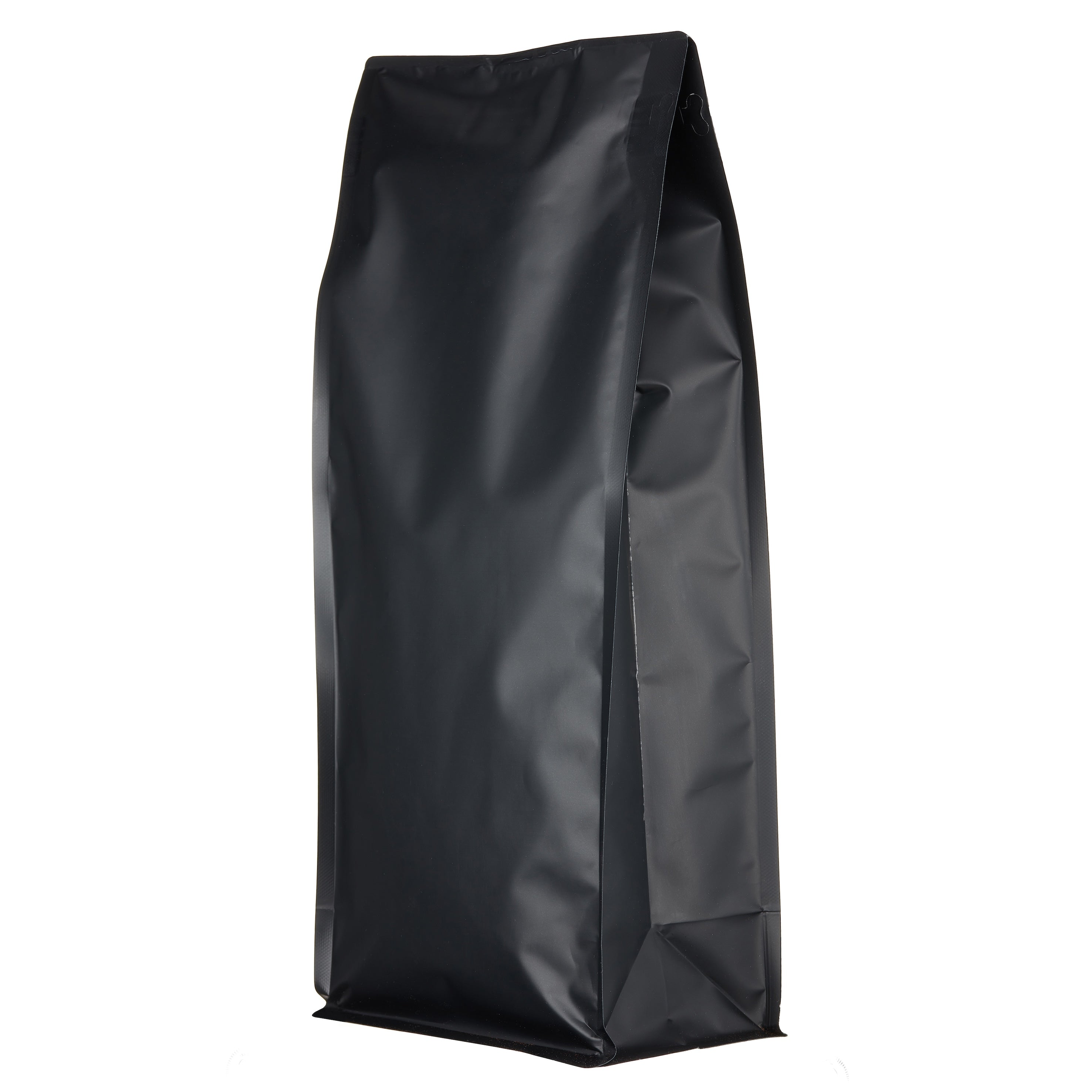 500 x 1kg resealable valve, box bottom bags - matte black