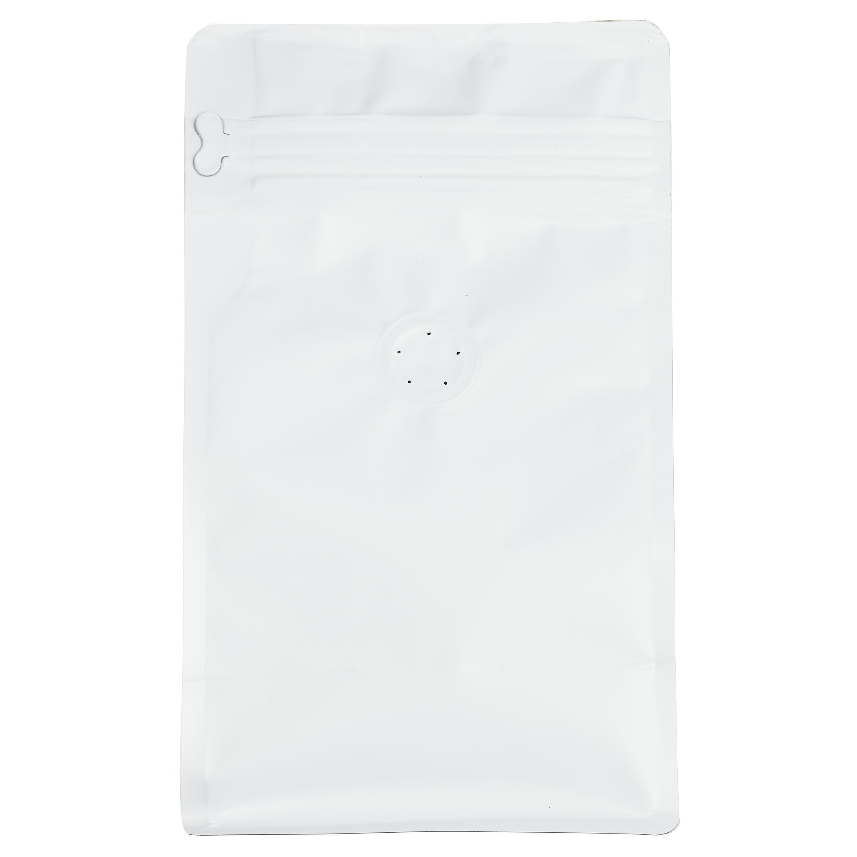 1000 x 250g resealable valve, box bottom bags - matte white