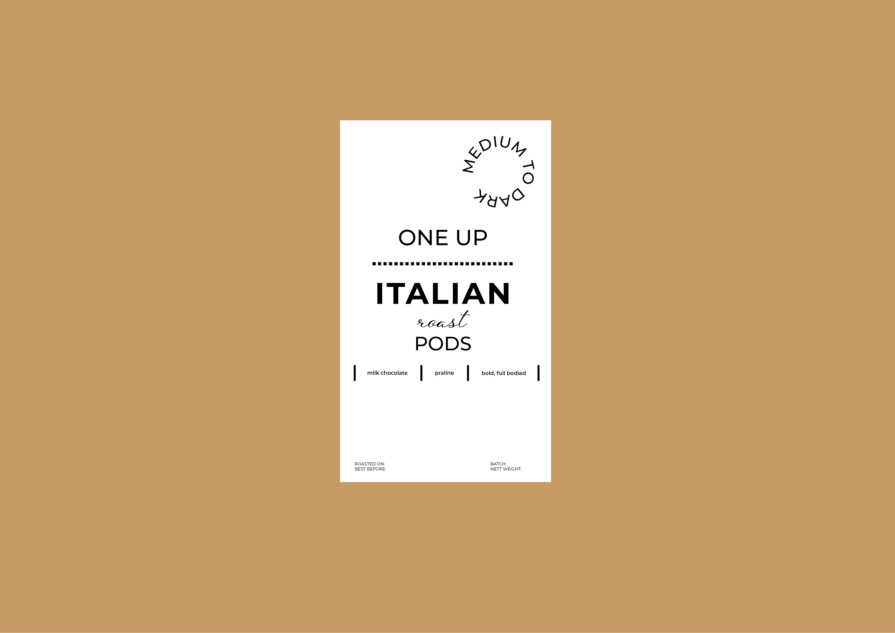 One Up Supplies - Italian Roast Coffee Pods x 100 / 300